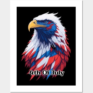 4th of July American Eagle Red White and Blue Posters and Art